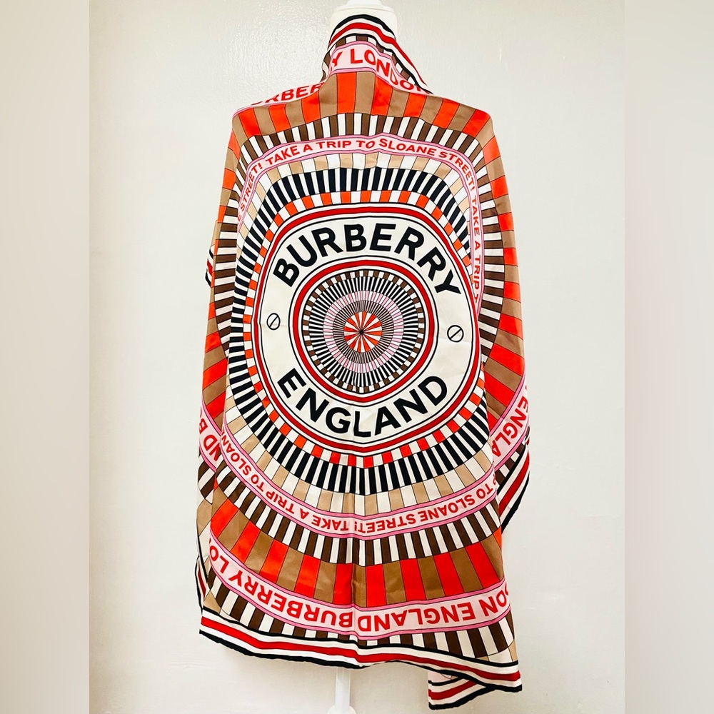 Burberry scarf | Burberry Ss 90x90 Ble Spiral Slk